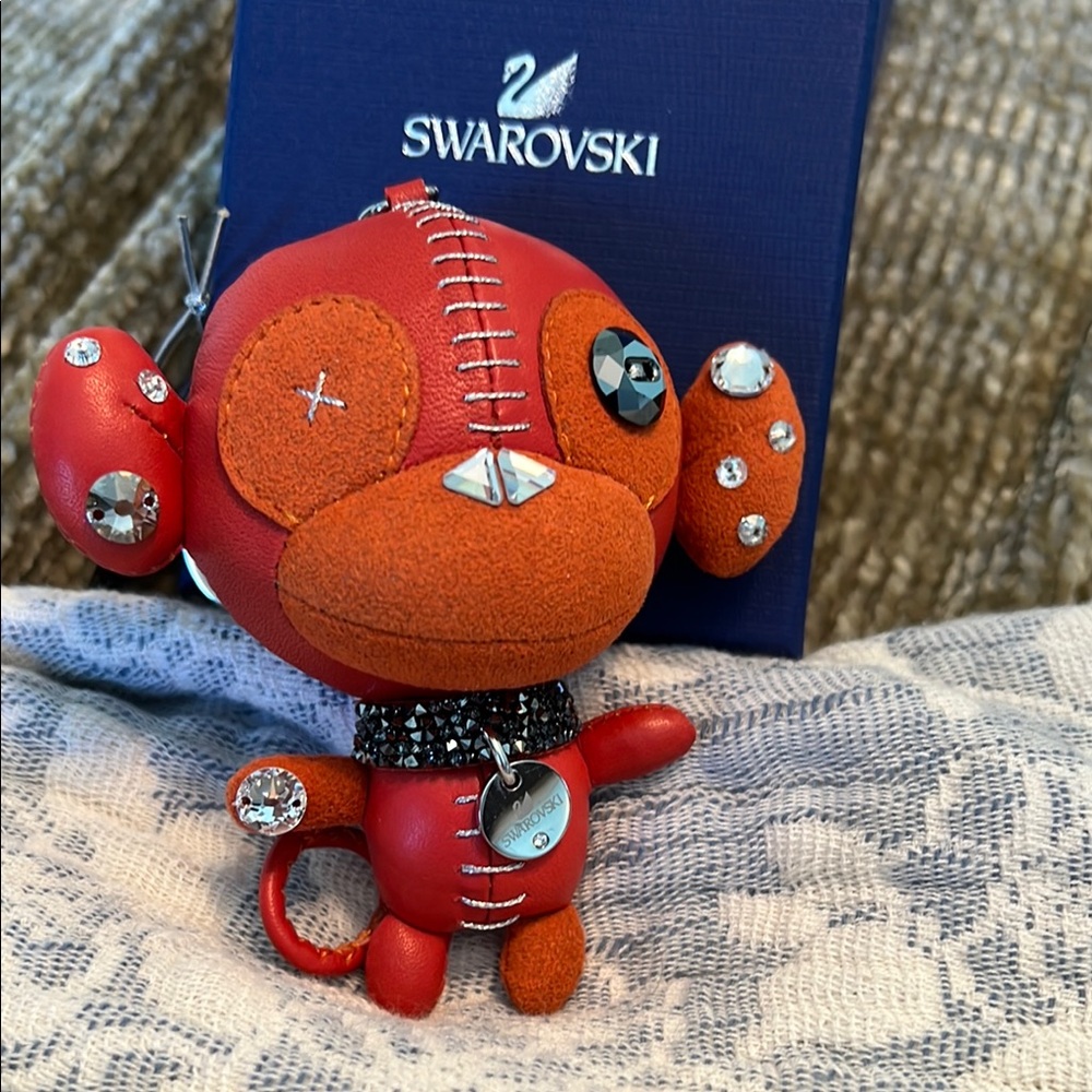 Swarovski Orange Crystal Charm Jewelry. Very rare!